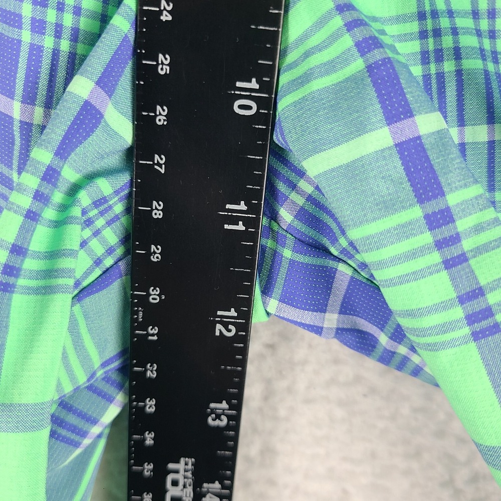 Nike Shorts Boys XL Blue Green Plaid 11" Dri Fit Tour Performance Golf Chino - Picture 5 of 14